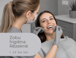 Profesionāla zobu higiēna Rēzeknē – zobu higiēnists veic zobu tīrīšanu pacientam Medicīnas centrs 36,6
