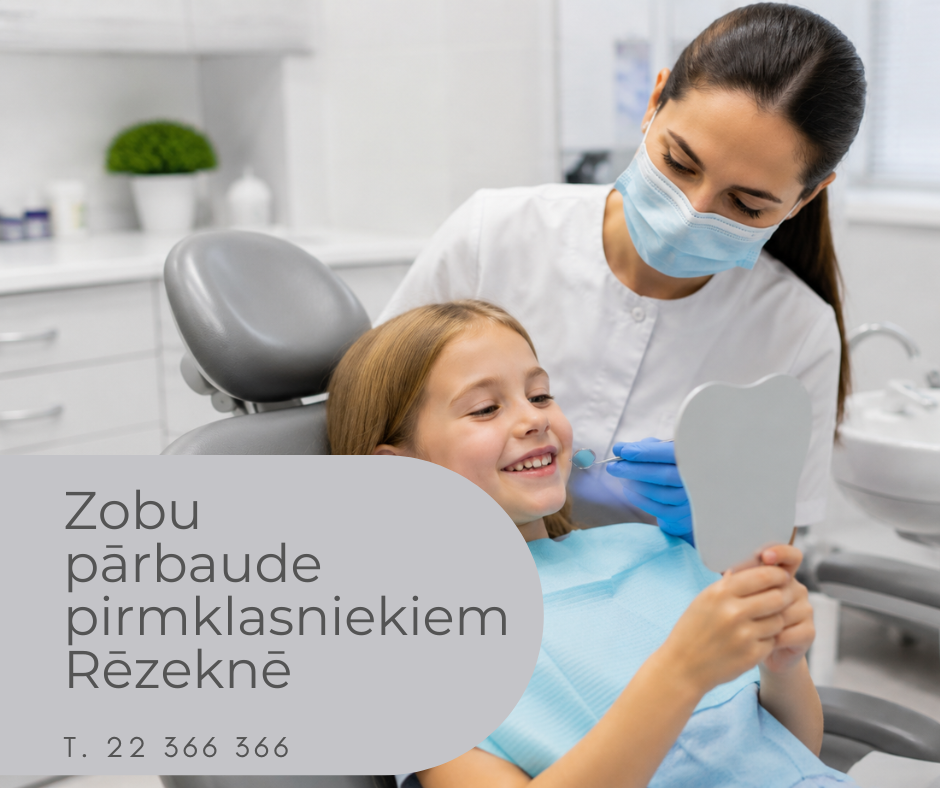 Bērna zobu pārbaude pie zobārsta Medicīnas centrā 36,6 Rēzeknē. Valsts apmaksāta zobārstniecība bērniem un zobu pārbaude pirmklasniekiem.
