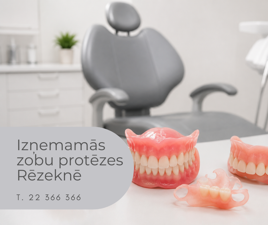Izņemamās zobu protēzes Rēzeknē