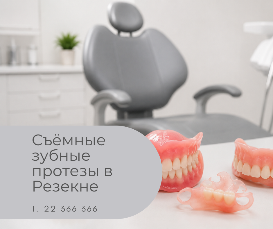 Съёмные зубные протезы в Резекне